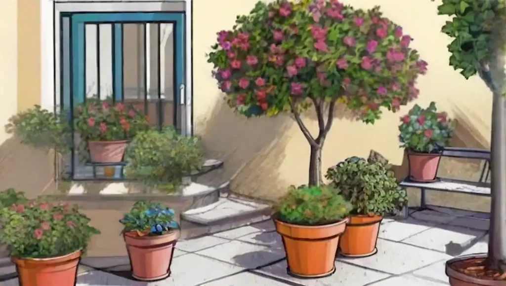 Un jardín compacto y colorido