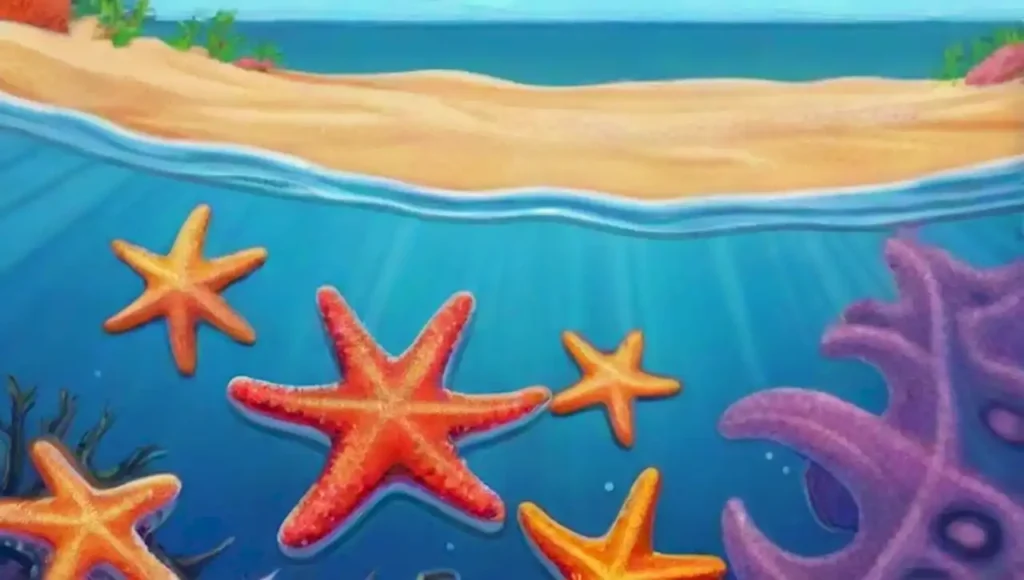 Un sereno fondo marino con estrellas de mar