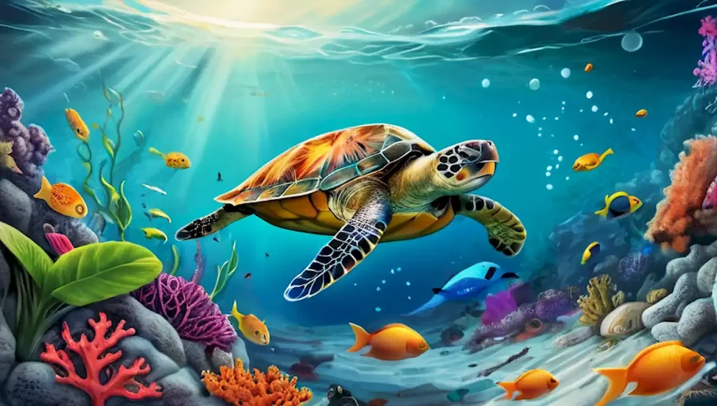 Diseño infográfico colorido que ilustra la naturaleza y el impacto de la contaminación plástica.