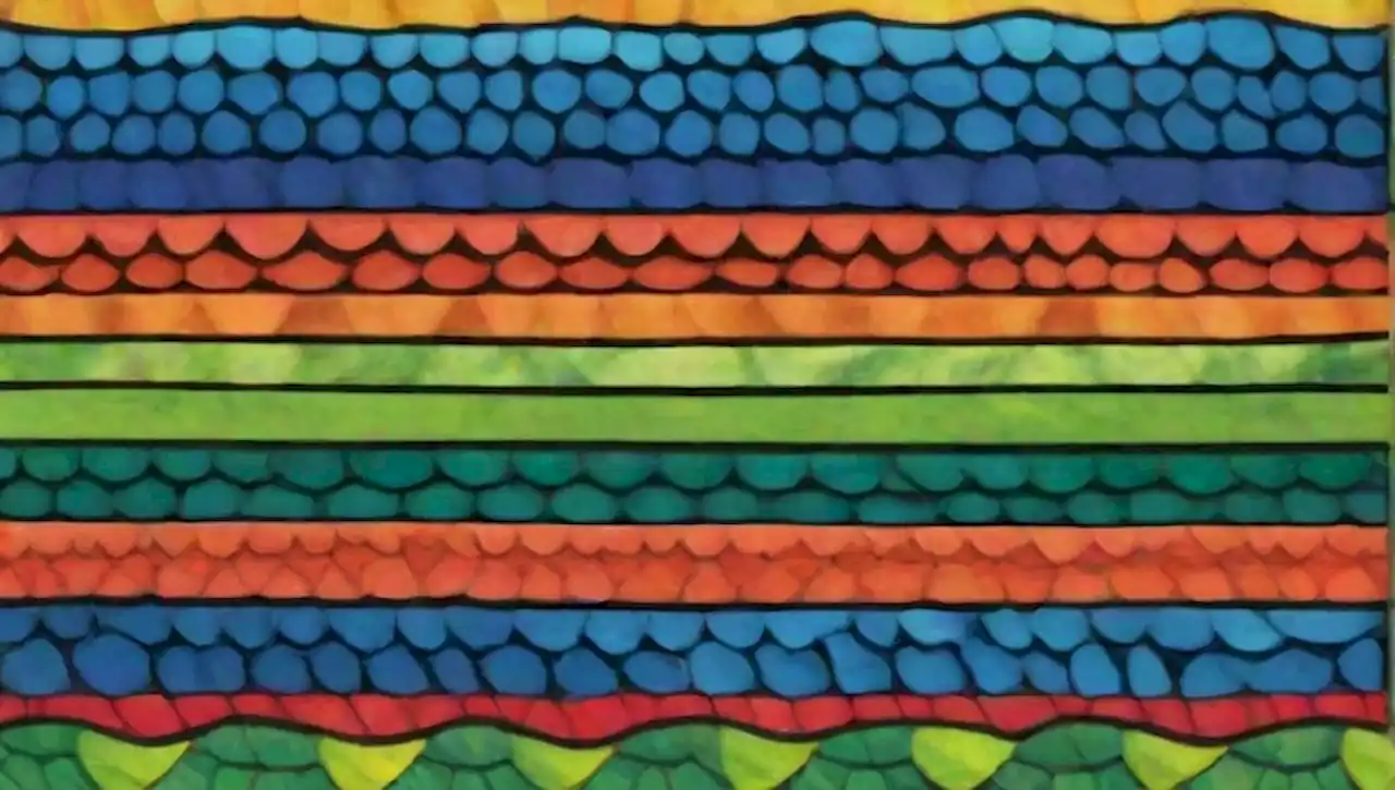 Escamas coloridas de reptiles y peces en diversos hábitats.
