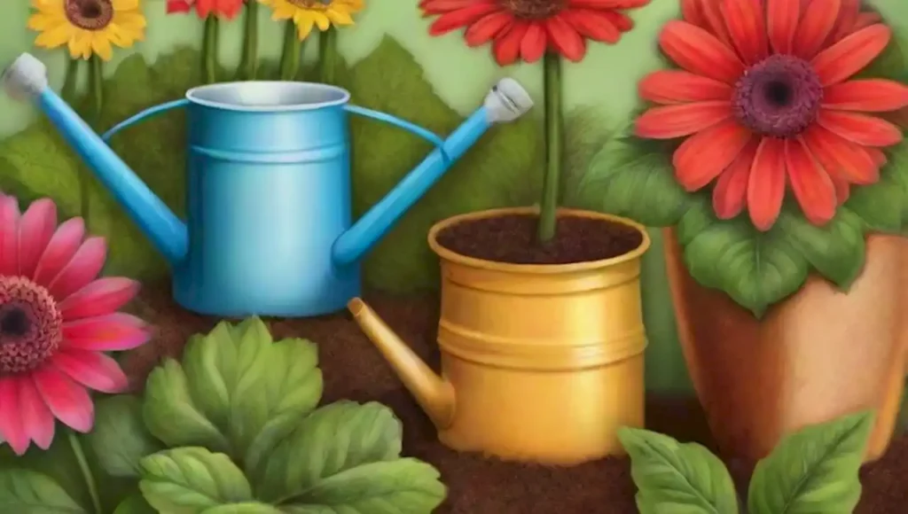 Un vibrante jardín de gerberas coloridas y hojas verdes