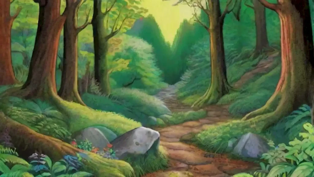 Un bosque vibrante lleno de vida y armonía natural.