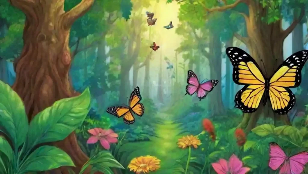 Un ecosistema vibrante de naturaleza interconectada y floreciente.